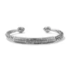 Plein argent 999 Vintage Six caractères vérité Bracelet hommes coeur Sutra ouvert torsadé fil Bracelet hommes 240307