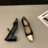 Pompalar Gümüş Bale Yüksek Topuklu Kadın Bahar Sonbahar Kore tarzı kare Mary Jane Ayakkabı Günlük Parti Pompaları Zapatos Para Mujer