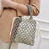 Cordão moda acrílico artesanal frisado tecido saco sac a mains femme requintado leve versátil bolsa 2024 verão sacos femininos