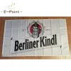 Accessoires Berliner Kindl Beer Flag 3ft * 5ft (90 * 150cm) Taille Décorations de Noël pour la maison Drapeau Bannière Intérieur Extérieur Décor BER14