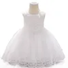 Robes de fille en dentelle blanche, tenue de princesse fantaisie pour bébé, pour fête de 1er anniversaire, mariage, baptême, 2024