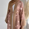 Etniska kläder ramadan muslimska kvinnor trycker maxi klänning dubai abaya kalkon kaftan eid djellaba jalabiya islam robe arab kimono cardigan