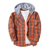 Racing Jackets Lente herfst Plaid Hoodie Shirt Men Men lange mouw Casual streetwear patchwork losse kleding knop Drawing vintage shirts