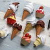 Magneti per il frigo Gelato Magnete congelato Dessert simulato Refrigerante Adesivi decorativi magnetici per la casa e la cucina Regali creativi Y240322