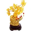 Dekorativa blommor Citrine Macrocarpa Tree Ornament Bonsai Delicate Decoration Chinese Style