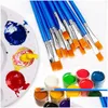 Ensembles cadeaux Pinceaux Ensemble 50 pcs enfants nylon cheveux plats petite huile aquarelle artiste peinture kits BK pour enfants livraison directe bébé m otnlg