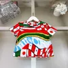 Classics kids tracksuits Princess dress Size 90-150 CM baby clothes color design girls T-shirt and Imitation linen material skirt 24Mar