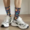 Chaussettes pour hommes heureux drôle Compression planètes et étoiles rétro Harajuku rêves célestes Hip Hop nouveauté motif équipage fou chaussette