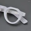 Cadres de lunettes de soleil Cadres de lunettes ovales rétro pour hommes et femmes Conception de niche épaissie petite prescription optique verre complet
