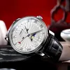 LOBINNI мужские часы, швейцарский люксовый бренд, с сапфировым стеклом, водонепроницаемые, с фазой Луны, японский кварцевый механизм Miyota, мужские часы L360 240315