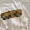 Langärmeliges T-Shirt aus reiner Baumwolle 2024 Kinder-T-Shirt unten für Jungen Mädchen Frühlings-Sweatshirt Mode Herbstkleidung Hochwertige Kleidung CSD2403224-8