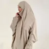 Qnpqyx 2 قطعة مجموعة مسلمة النساء الحجاب لباس الصلاة الملابس Abaya Long Khimar Ramadan العرب العرب abayas مجموعة رداء الملابس الإسلامية