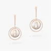 Top Designer Romantic Fashion Classic M-Series Diamond Romantic Single Diamond Sliding Asymmetric Earrings Specially Designed for Women's Birthday Gifts