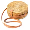 Sacos de ombro Círculo Handmade Bali Rodada Retro Rattan Palha Beach Bag Crossbody para 2024