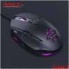 Mouse Mouse da gioco LED cablato 7200 Dpi Computer Gamer Usb Mause ergonomico con per PC portatile Rgb Optical Drop Delivery Computer Rete Ot62P