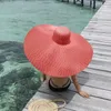 Sommer 25 cm breite Krempe übergroße Strandhüte Mode für Frauen UV-Schutz faltbarer Strohhut Urlaub tragbare Panamakappe 240314