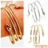 Bracelets de charme 10pcs 70mm de diamètre Punk Snake Banglefashion Bracelets en métal Style de gros Bijoux mixtes Lots Drop Deliver Dhgarden DHC6O