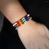 Strand 7 Chakra Reiki Beads Bracelet 6mm Natural Tiger Eye Stone عُكرون من الأساور الصخرية الحمم البركانية بتوازن الشفاء للنساء الرجال