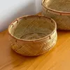 Dinnerware Sets Dried Fruit Bread Basket Storage Baskets Woven Empty Gift Tray Bamboo Candy Plate Reusable Dessert Country Decor