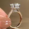 Klusterringar Anpassade solid 18K gula vita guldkvinnor Ring Moissanite Diamonds 1 2 3 4 5 Oval Wedding Party Engagement Anniversary