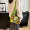 Evening Bags Women Flower Crochet Bag Bohemian Weave Aesthetics Soft Hollow Out Colorful Woven For Female Girls