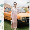 Vêtements ethniques 2024 Tang Style Femmes Femmes Chinois Amélioré Hanfu Cheongsam Robe Ensemble National