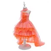 Girl Dresses Summer 2024 Girls Kids Trailing Long Princess Dress Party Wedding 5 To 12 Years Old