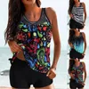 Women's Swimwear Two Piece Tankini Sets Swimsuit High Waist Push Up Biquini Suit Summer Hawaiian Beach Mujer Sexy