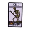 Grappige Tarot Emaille Pins Verzamel Creativiteit Metaal Cartoon Broche Rugzak Hoed Kraag Revers Badge Mannen Vrouwen Mode-sieraden Geschenken Death Skull