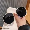 2 szt. Moda luksusowy projektant Koreańska duża ramka cienkie mleczne białe okrągłe okulary przeciwsłoneczne damskie czerwone okulary przeciwsłoneczne przeciwsłoneczne przeciwsłoneczne okręty przeciwsłoneczne dla mężczyzn
