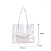 Sacs de soirée Casual Femmes Sac à bandoulière transparent Pochette de couleur pure Grande capacité Composite