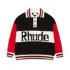 Herentruien Dames Klassieke Letter Geborduurde Wollen Polosweater voor Heren Paarstijl Retro Jacquard Gebreid met Lak H240401C9Y3