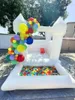 Witte Commerciële PVC opblaasbare Bruiloft Bounce Castle Slide Ball Pits voor Kids Outdoor Activiteiten Springen Huis