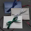 Confezione regalo 5 pezzi Busta di carta creativa con nastro Solido e spesso, Copertina per scrittura, Matrimonio, Compleanno, Festa, Vacanza, Imballaggio, Forniture per ufficio