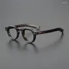 Cadres de lunettes de soleil Cadres de lunettes ovales rétro pour hommes et femmes Conception de niche épaissie petite prescription optique verre complet