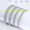 Factory Prossale 2mm Tennis Armband 925 Sterling Silver VVS Moissanite Diamond Tennis Chain Armband med GRA -certifikat