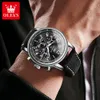 OLEVS 2912 Heren luxe horloge Merklogo Aangepast Eenvoudig Casual drie-pins quartz horloge Waterdichte riem man en vrouw designer horloge