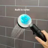 New New Colors Led Fan Turbo Propeller High Pressure Water Saving One Key Stop Filtered Shower Head Bathroom Accessories