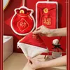 Towel Soft Hand Cute Red Bag Coral Velvet Kitchen Tool With Hanging Loop Super Absorbent Bath Christmas