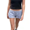 Women's Shorts Women Y2k Sweat Elastic Casual Low Waist Wide Leg Drawstring Lounge Athletic Cute Running