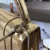 top-level 10A bucket bag Molten gold top cowhide water snake copper chain Underarm bag handbag cowhide chain bag Designer Bag Shoulder Crossbody Bag