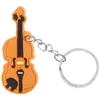 Keychains Violin Shaped Keychain Key Ring Pendant Musical Instrument Unikt Keyring