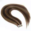 Extensions BHF Tape In Human Hair Extensions Straight 613# blonde Tape In Extensions 20pcs Remy Tape In Hair Extensions