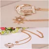 Pendentif Colliers 2pcs / lot mode cristal ancre collier blanc marine style gouvernail personnalité long bijoux pour femmes drop livraison pe dhglj