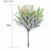 Faux Floral Greenery 6Pcs Artificial Plants Fake Pine Vases Christmas Decorations for Home Wedding DIY Gifts Box Wreath Scrapbooking Plastic Flowers Y240322