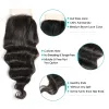 Fermeture Ali Grace cheveux brésiliens vague lâche paquets avec fermeture 100% Remy cheveux 3 paquets avec 4x4 dentelle fermeture milieu et partie libre
