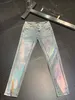 Purple Brand Jeans Designer для мужчин вышившие тренд Trend Women Vintage Pan