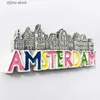 Fridge Magnets Amsterdam Netherlands Cryogenic Magnet Souvenirs 3D Resin Dutch Refrigerant Sticker Decoration Folk Culture Craft Gift Creativity Y240322