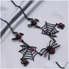 Colares Pingente Vintage Gótico Exagerado Black Spider Web Colar Para Mulheres Criativo Animal Halloween Presente Festa Jóias Drop Del Otumx