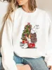 Women's Hoodies Tree Lovely Letter 90s Trend Women Ladies Print Holiday Pullovers Christmas Year Fashion Clothing Graphic Sweatshirts